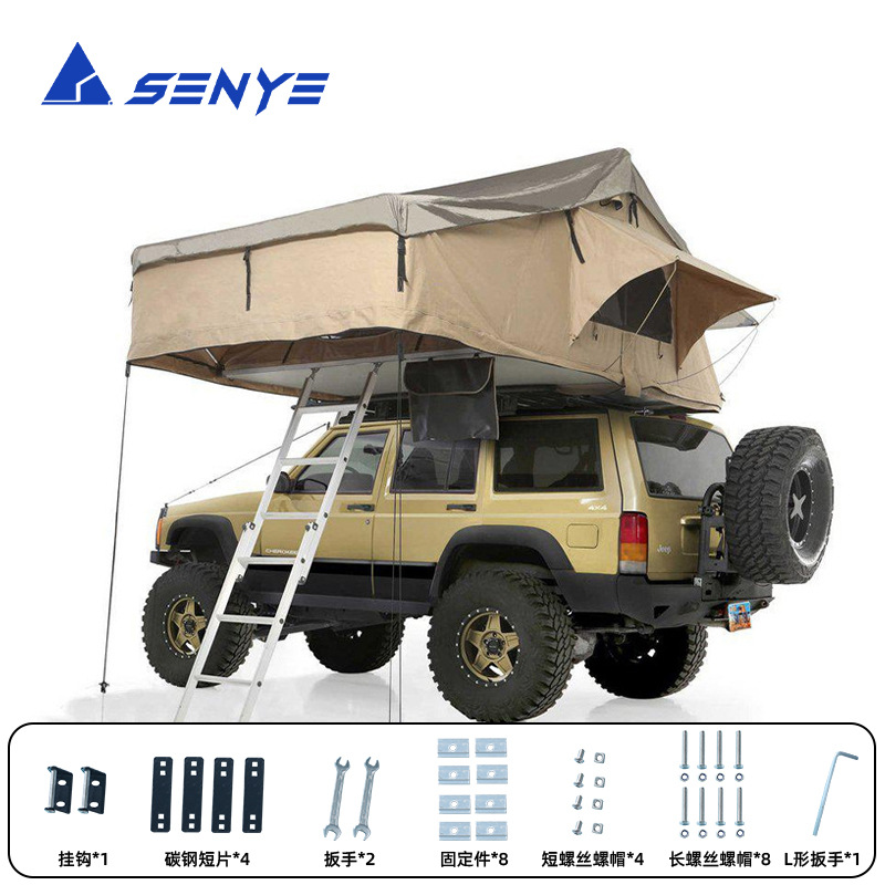 Roof Tent Outdoor Camping Self-Driving Tour Roof Tent Car Soft Top Tent Car Top Quick-Open Sleeping Tent