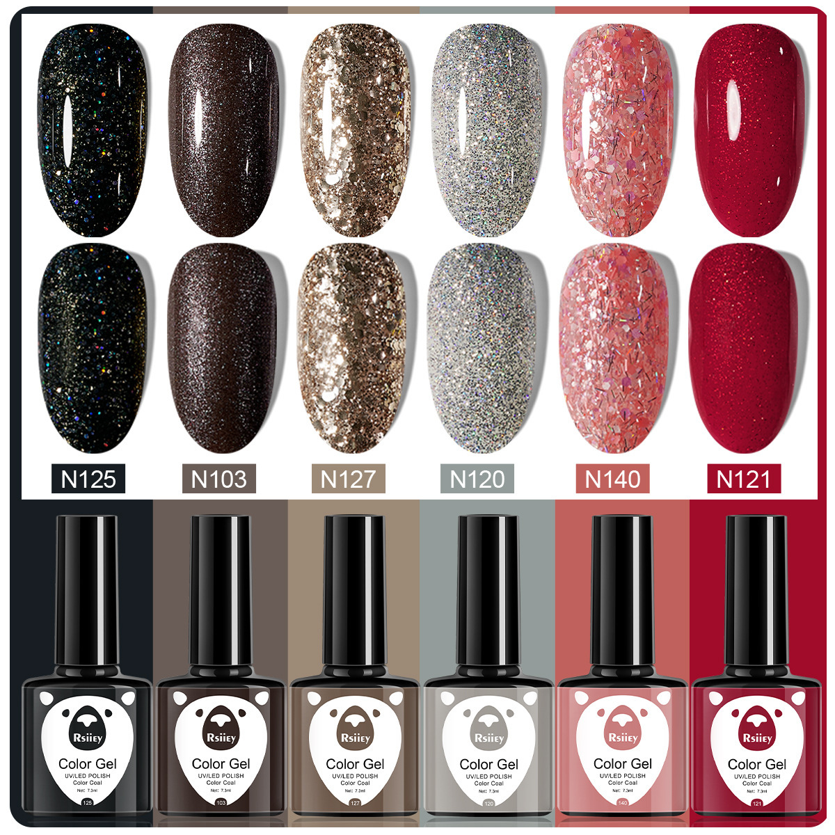 6 colores esmalte de uñas pegamento fototerapia embotellada color popular pintado brillante ojo de gato pegamento UV fototerapia pegamento esmalte de uñas traje de pegamento