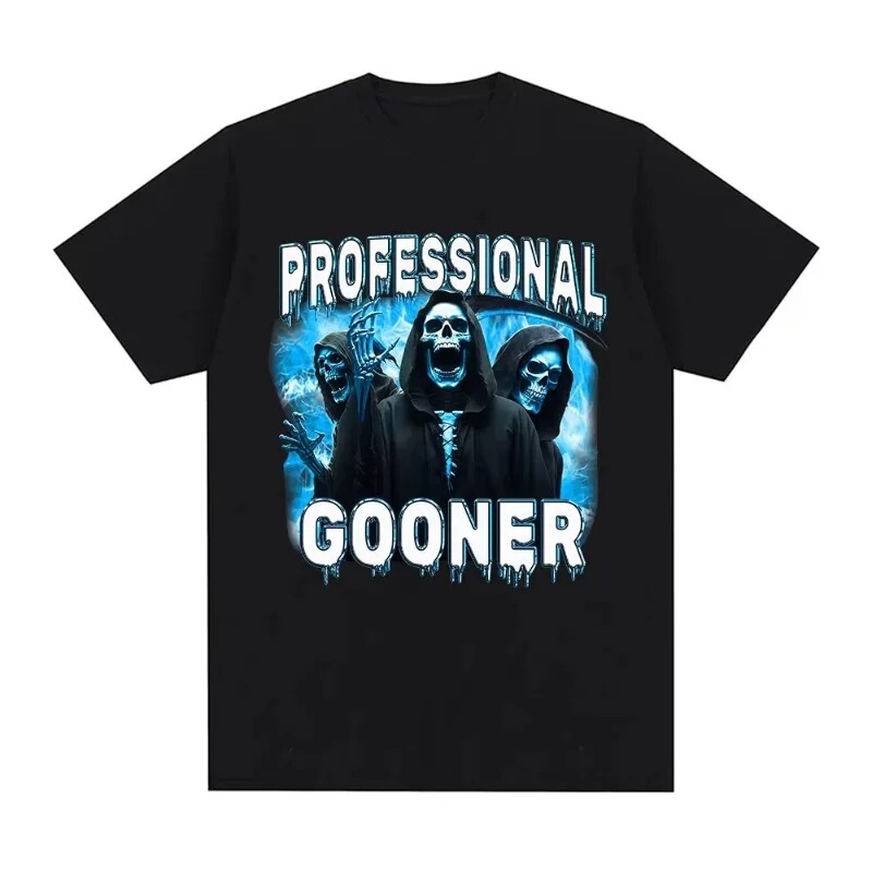 [Cross-Border European Code] Professional Gunner Offensive Humor Skull Dog T-Shirt Gunner Sex Joke Party Summer T-Shirt