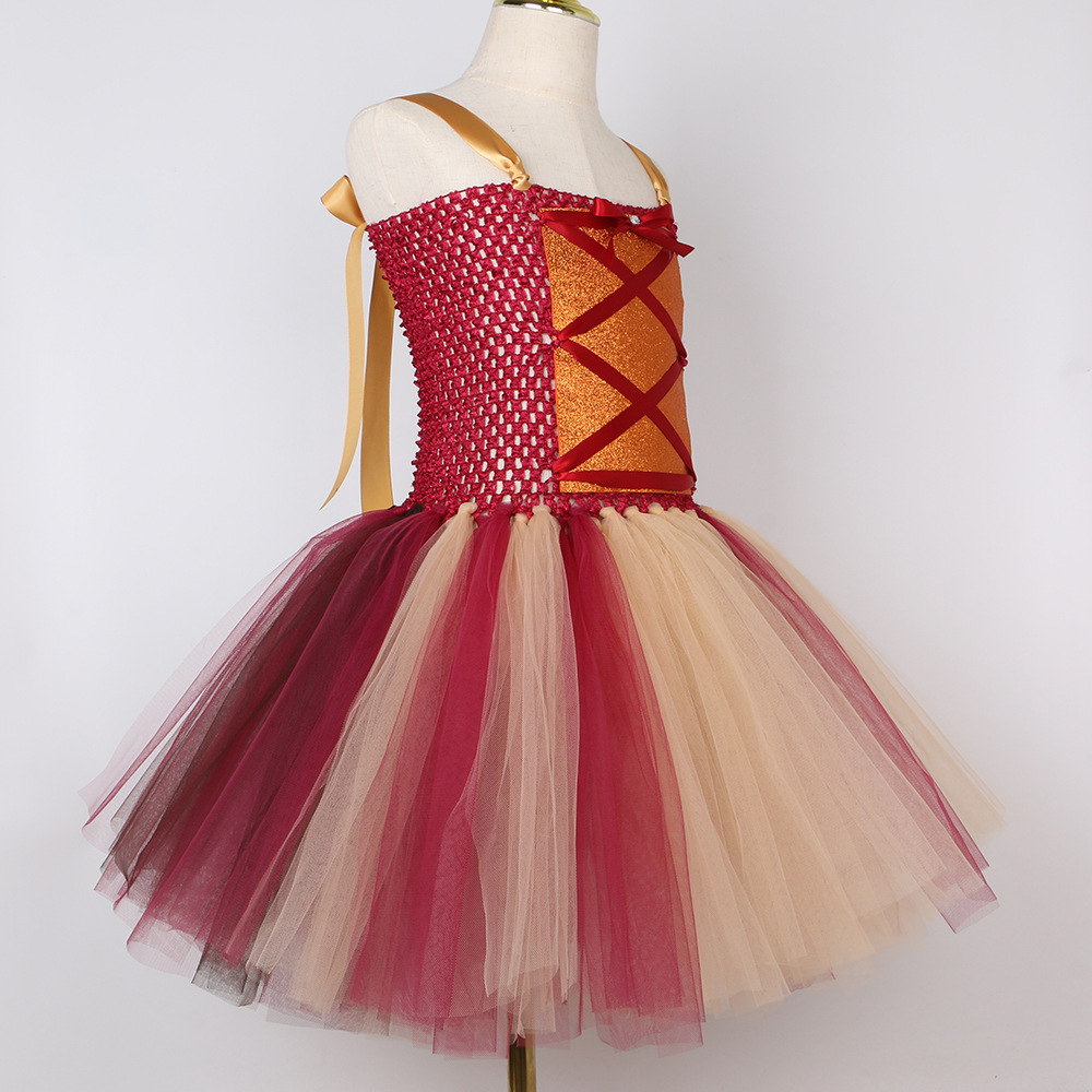 Kid's Clothing children's clothing children's Halloween witch costumes Witch is also crazy role playing mesh tulle skirt_voghion.com