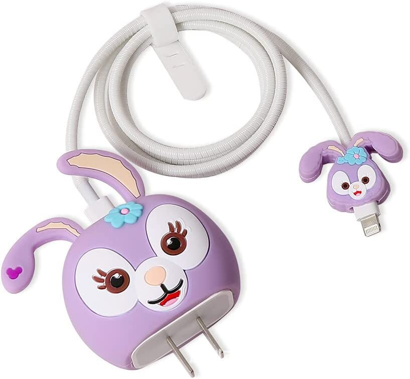 2023 nuevo cargador de dibujos animados cubierta protectora adecuada para Apple carga rápida cabeza 18/20W estándar europeo estándar americano aplicable