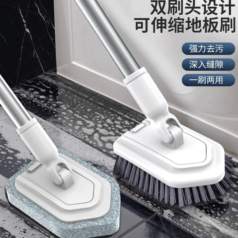 Щетка для пола, щетка для швов пола, щетка для чистки стен с жесткой щетиной и длинной ручкой, двусторонняя щетка для мытья стен, туалета, ванной комнаты, плитки