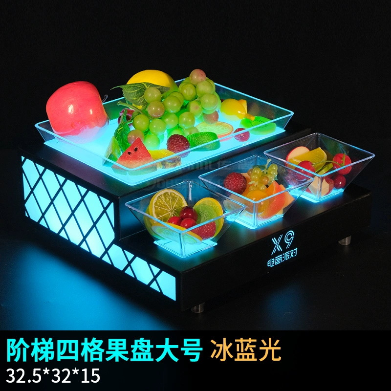 Fabricante al por mayor KTV platos de frutas, bocadillos de bocadillos, platos de bocadillos, barra especial de platos de frutas luminosas LED