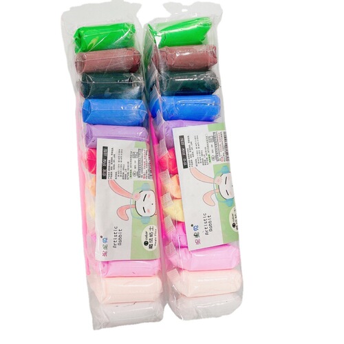 12-color ultra-light clay set, mud rabbit, children's colored clay, plasticine set, 12-color ultra-light clay set