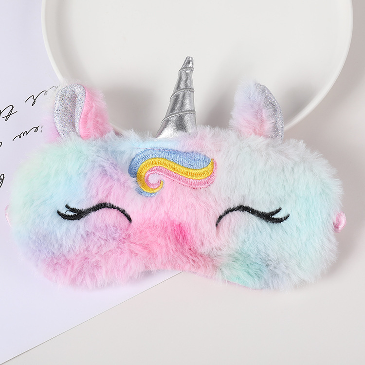 Fábrica al por mayor de felpa máscara de ojo de dibujos animados de santa claus alce sombreado máscara de ojo zorro animal bolsa de hielo transpirable