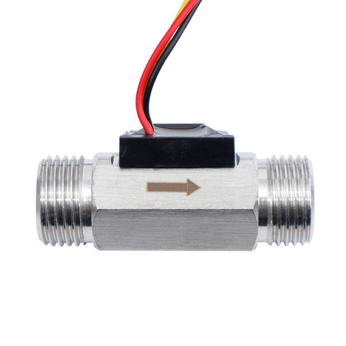 G1/2 External Thread Four-Quadrant Flow Meter Hall Flow Sensor Pulse Signal Brass Water Flow Sensor