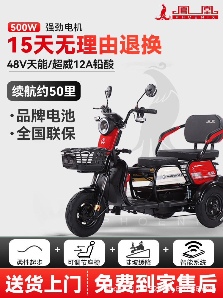 [단거리 이동] 500W/48V12A 납산/약 50마일의 배터리 수명/가파른 경사로 하강