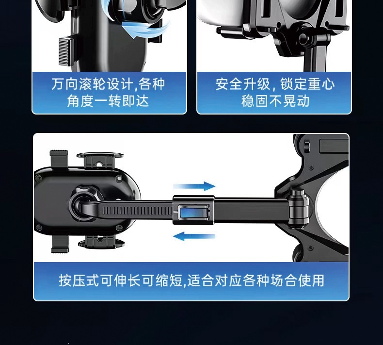 Rearview Mirror Car Phone Holder New Model Car Navigation Holder Adjustable Multi-Angle Phone Holder Cross-Border