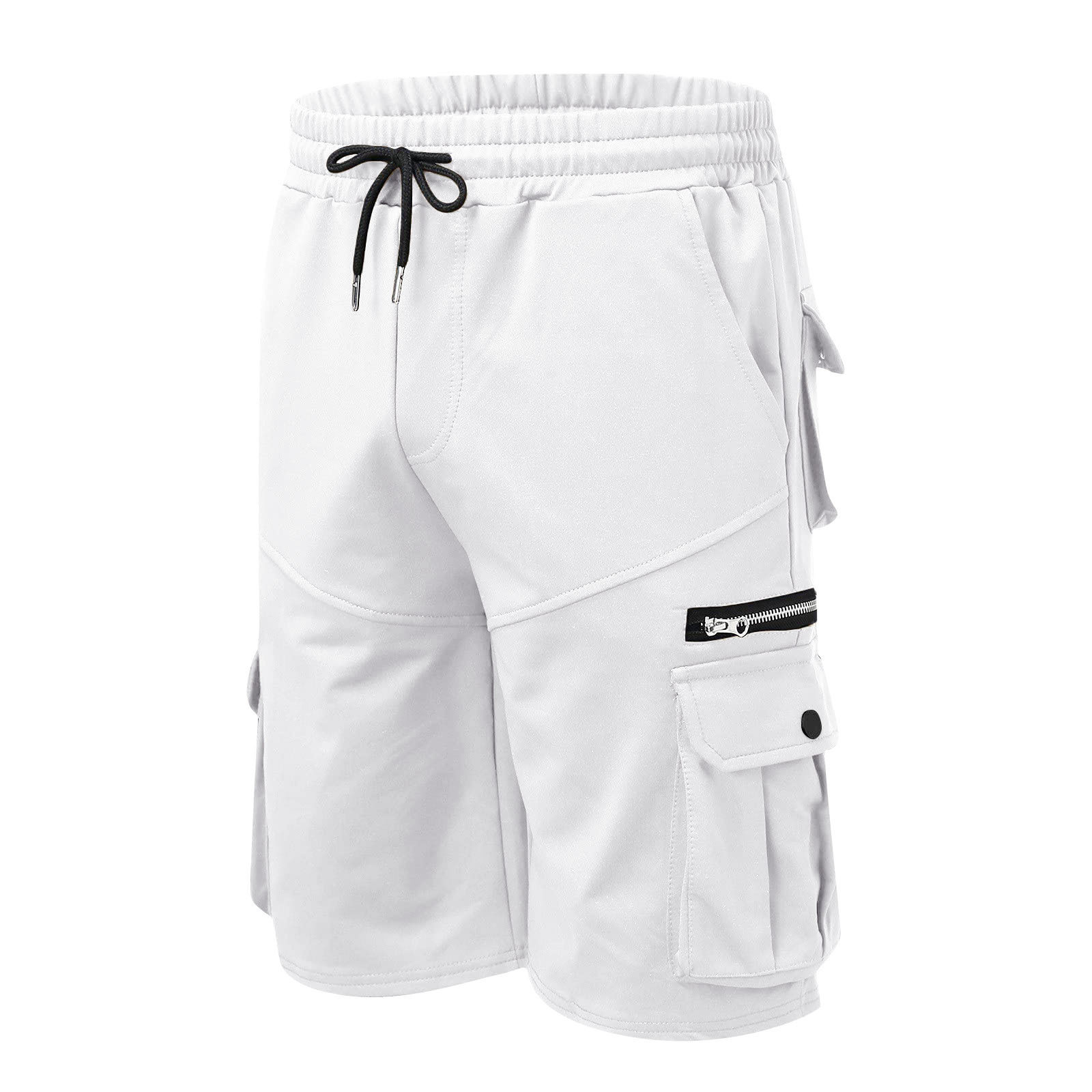 Herr sommar arbetsshorts i bomull, lös passform casual_voghion.com