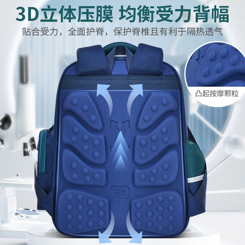 Wholesale children's backpacks for primary school boys and girls, grades 1 to 6, lightweight, weight reduction, back support for boys