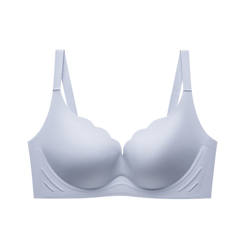 Soft support for small breasts to be pushed up and made larger. Seamless underwear for women. Thin, breathable, wire-free, nude-feeling bra with fixed cups.