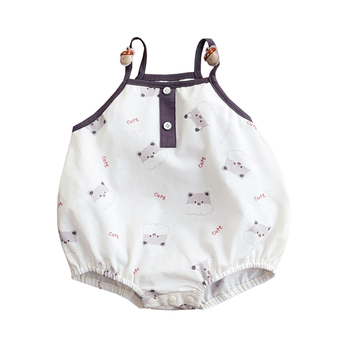 Ropa de bebé, eslingas delgadas de verano, ropa de culo, una nueva clase, estilo coreano, ropa de una pieza, ropa de escalada, ropa de pedal de 1-3 años