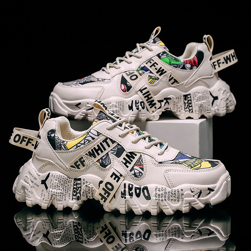 Transfronteriza verano transpirable zapatos de los hombres de estilo coreano de moda todos los deportes a juego zapatos de aumento casuales Internet celebridad Daddy ins zapatos de moda hombres