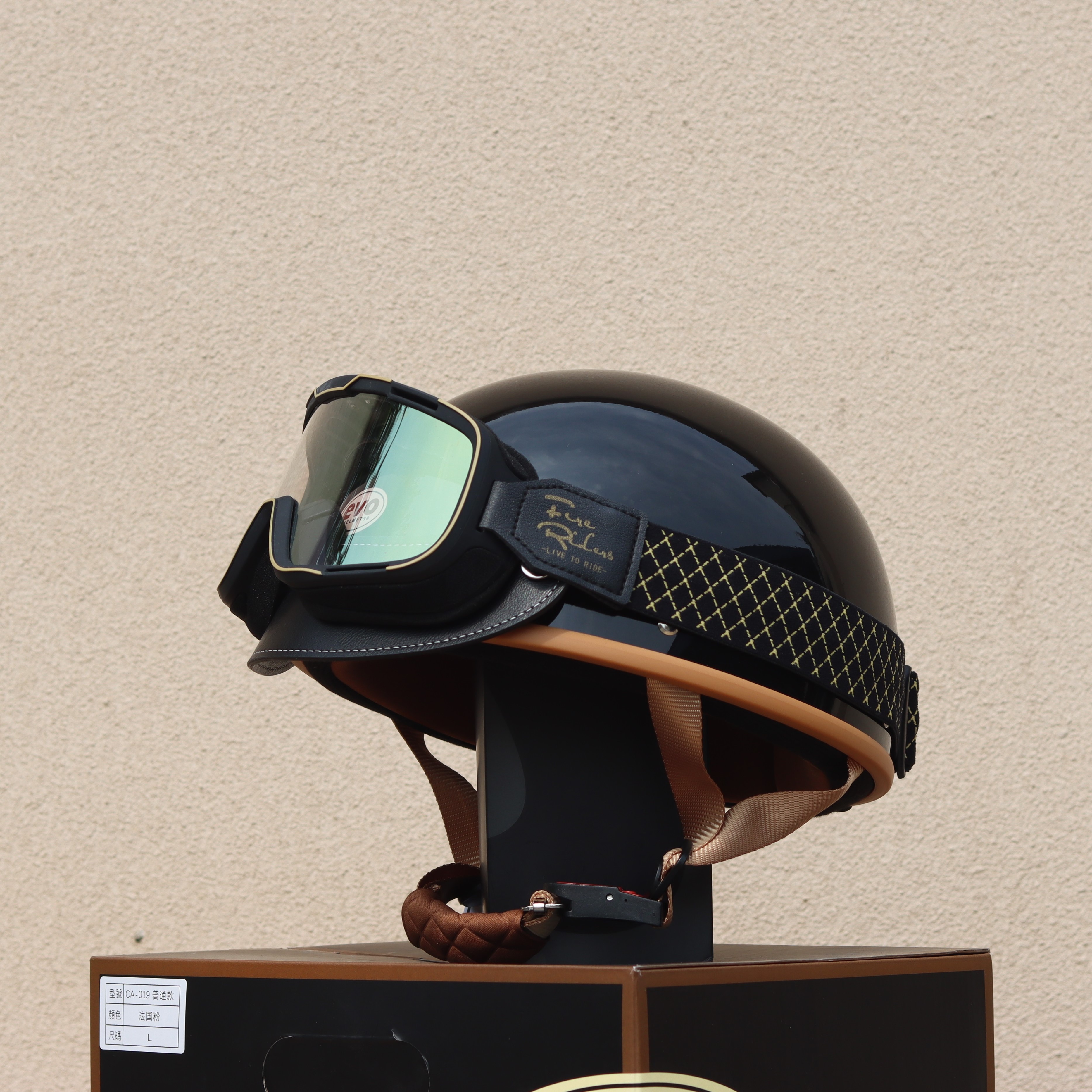 Taiwan Retro Half Helmet Motorcycle Electric Lightweight 3C Summer