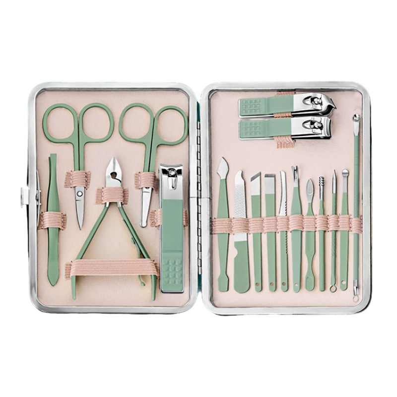 Kit de cortadores de uñas portátiles para niñas herramientas de pedicura lindas alicates de uñas para uñas conjuntos completos de cortadores de uñas caseros cucharas para excavar orejas