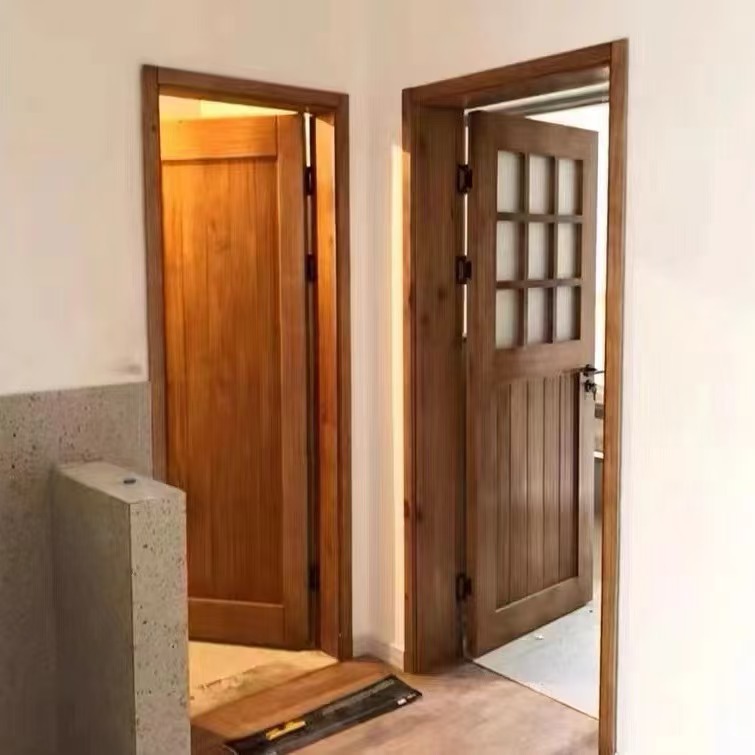 老榆木民宿实木门甜品店咖啡馆创意实木门酒店卧室原木门装饰门