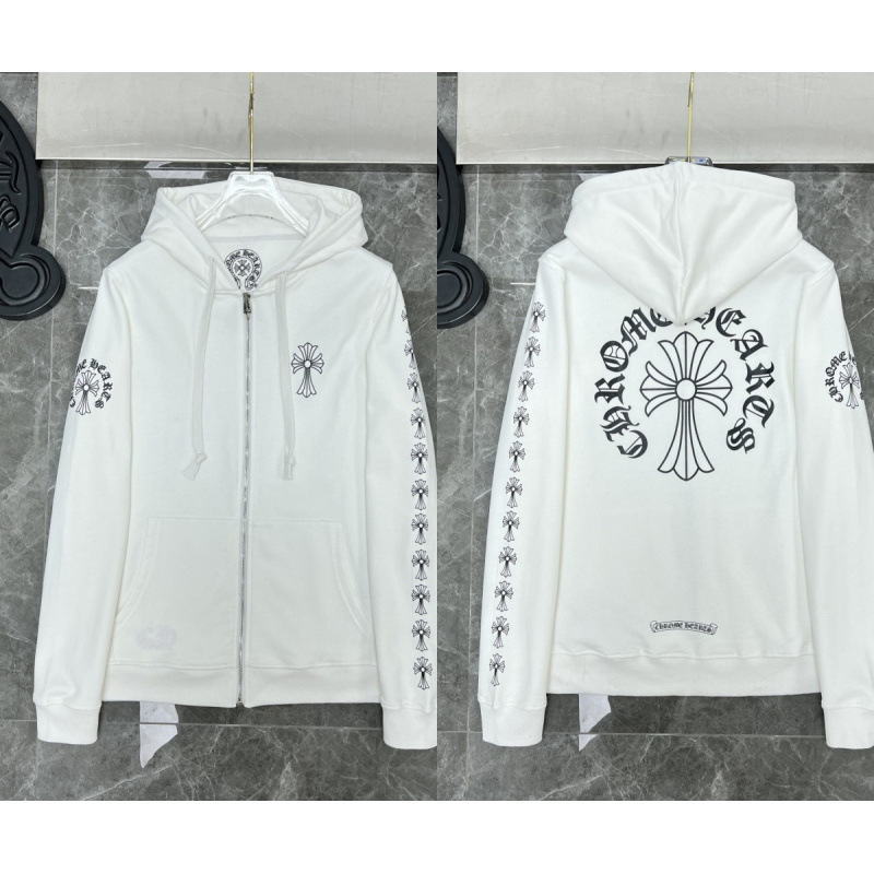 Chrome Heart Hoodie 克罗伈十字架连帽卫衣跨境宽松男女拉链帽衫|undefined