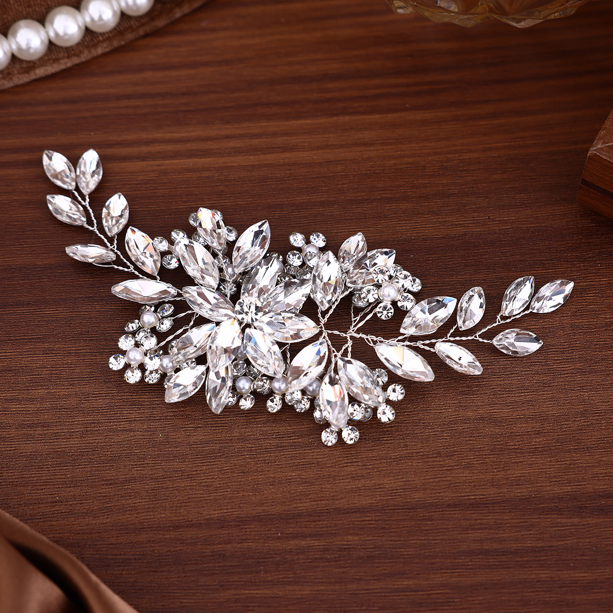 Bridal Rhinestone Hair Band Headdress Handmade Horse Eye Headband Accessories