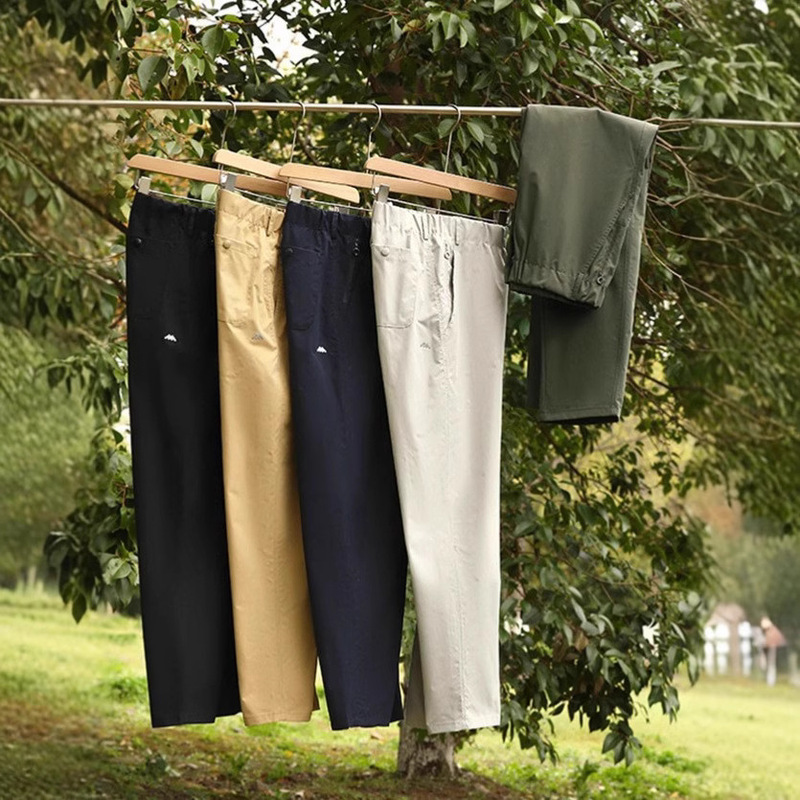 Bomber series! Italian Penny End Spring and Summer Men's Matrix Grid Comfortable Breathable Loose Casual Trousers