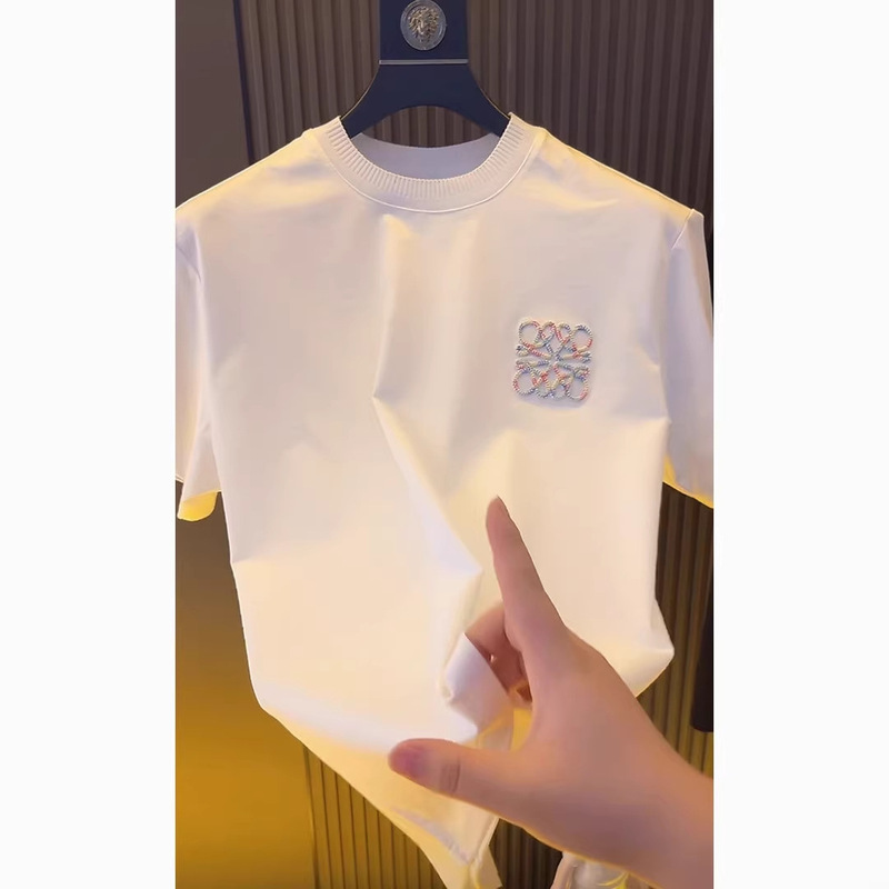 2026 New Luxury Summer Fashion Unisex Versatile Cotton Loose Short-Sleeve Round Neck T-Shirt for Men Trendy