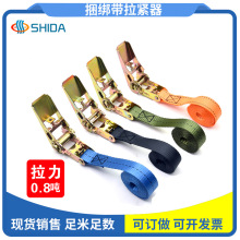 现货高强涤纶拉紧器捆绑带货物棘轮绑扎自锁式固定拉绳打包捆扎
