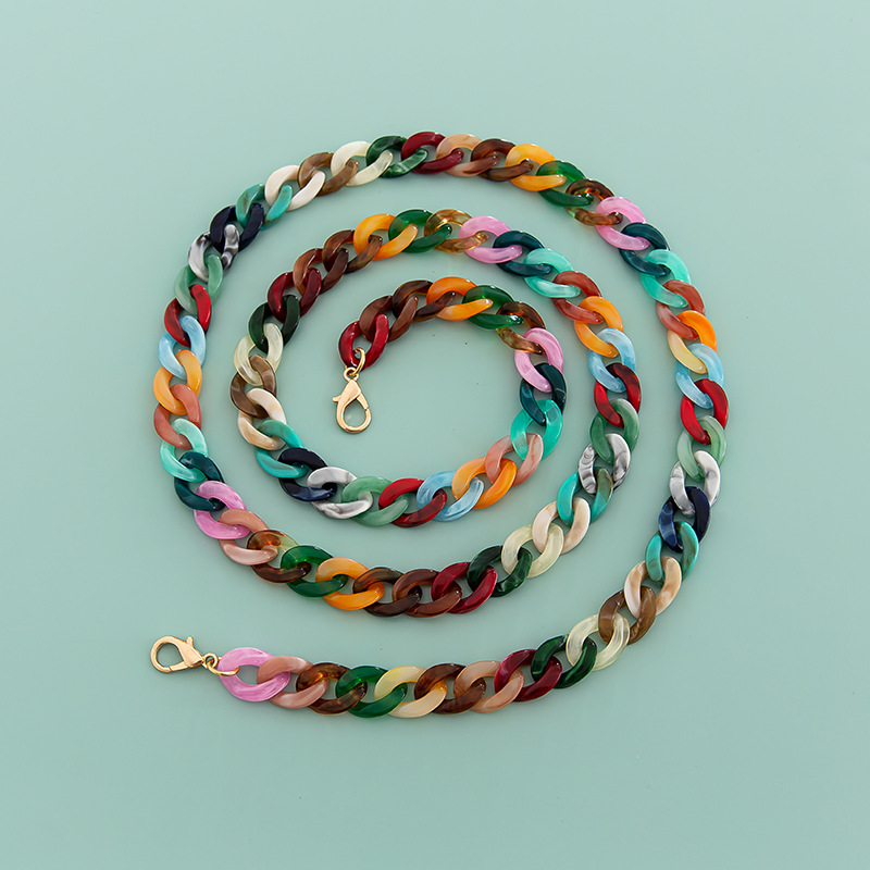 1 Piece Acrylic Color Block bag Mood Chain display picture 14