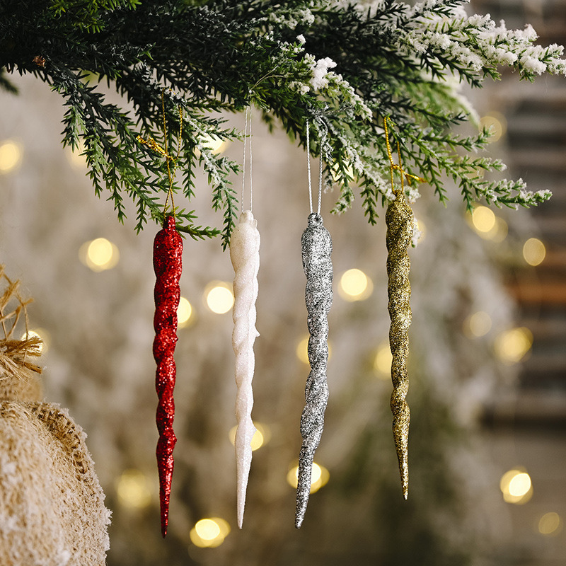 クロスボーダークリスマス装飾用品カラーアイスストラップ創意ペンダント魔法棒吊り下げ品小樹ねじ掛け飾り|undefined