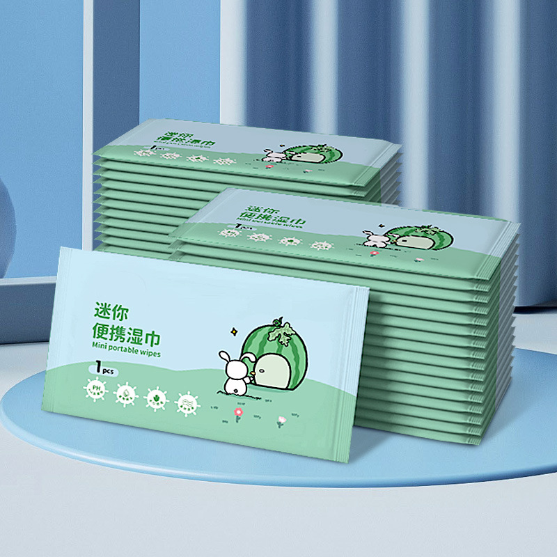 Pure water wipes single piece [watermelon bunny]
