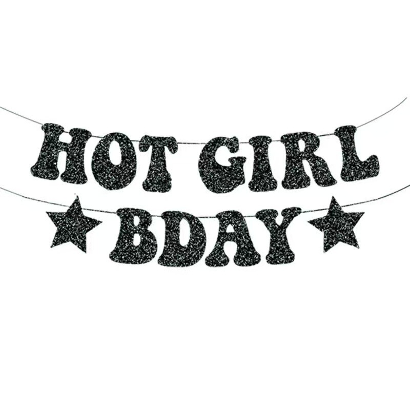 HOT GIRL BABY ジェンダーリビリンググリッターパウダーフラッグパーティーシーン装飾フラワーフラワーバナー工場|undefined