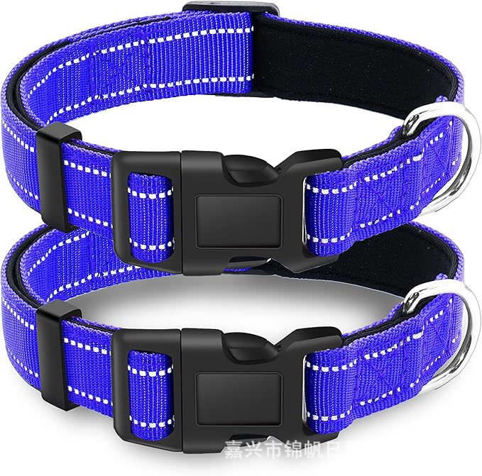 Fabricante collar para mascotas collar para perros juego de correa de nailon reflectante ajustable juego de collar para perros
