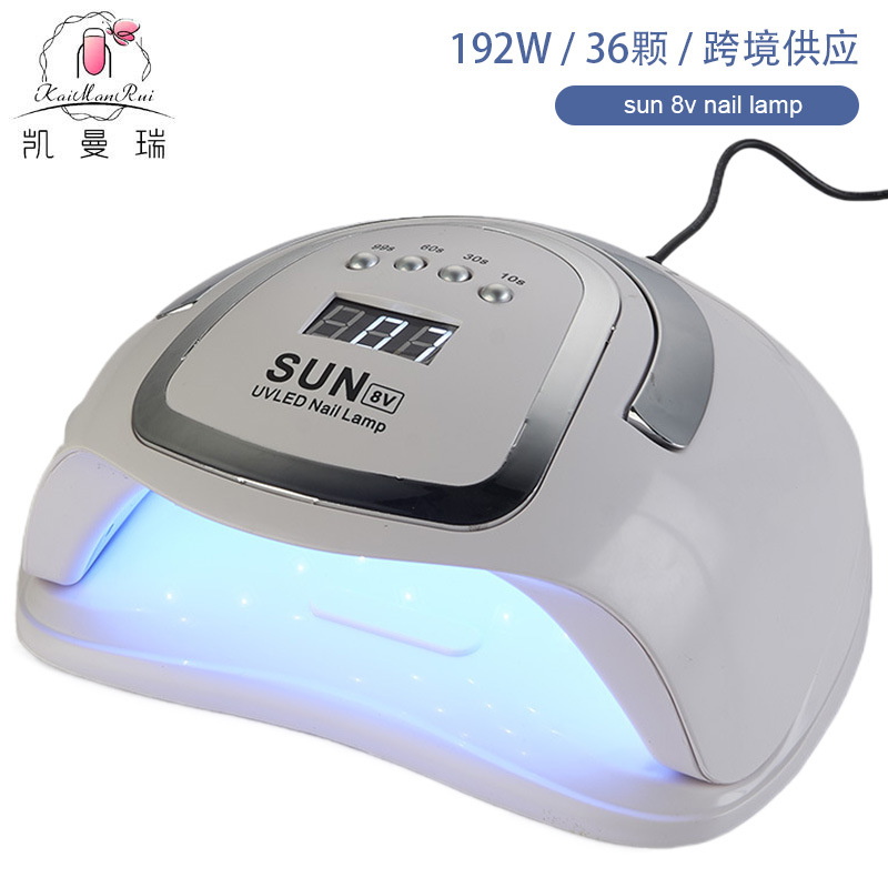Lámpara de manicuras 192W luz de alta potencia UV + LED luz de manicuras