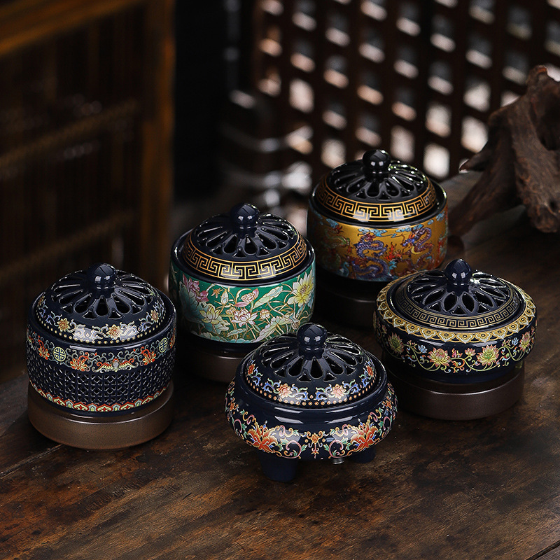 电子香薰炉香粉香精定时调温加热电薰炉香道熏香炉精油小夜灯香炉