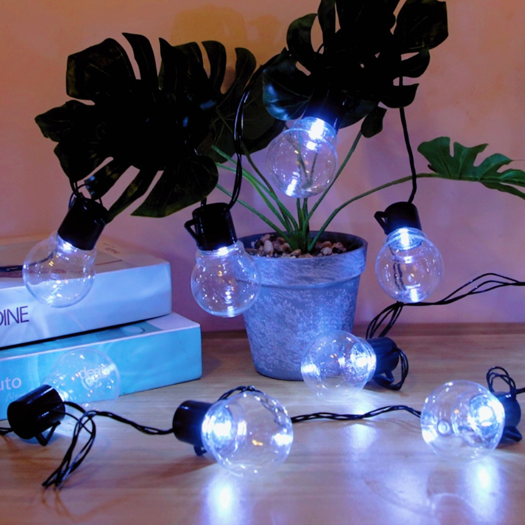LED5cm transparent ball big ball lamp string lamp courtyard outdoor camping canopy atmosphere lamp wedding decoration lamp