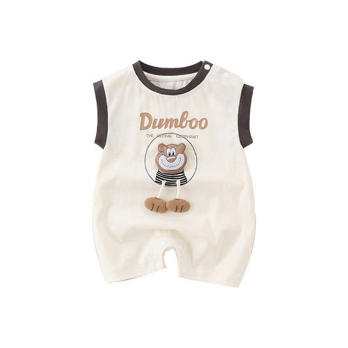 2025 Summer New Baby A-Grade Pure Cotton Sleeveless Onesie Soft and Comfortable Outfit for Baby Crawling Clothes