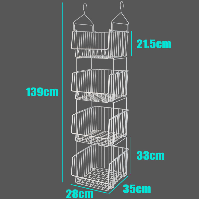 Stand type white medium 4-layer (with hook)