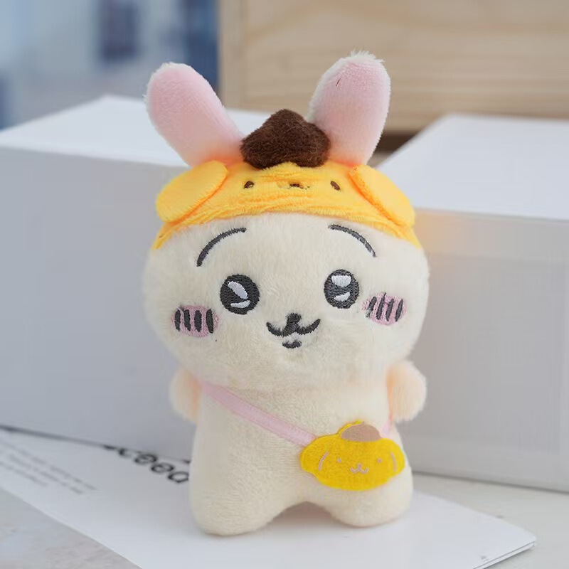 日版自嘲熊chiikawawa吉伊卡わぁ公仔小足ウサチ小八ストラップかわいいぬいぐるみ|undefined