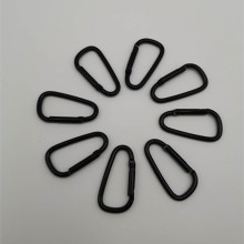 登山扣铝合金D形5号挂扣 爬山扣 户外扣 弹簧钩电泳黑