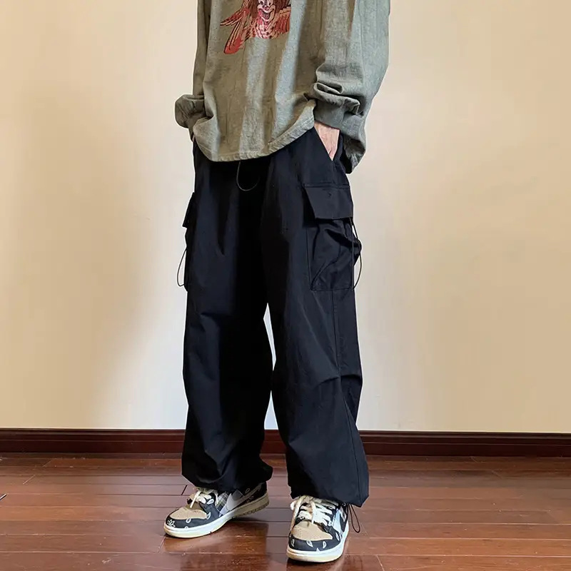 Cross-border Foreign Trade Japanese Casual Pants Men's High Street Trendy Brand Ins Loose Straight Couple's Sports Pants