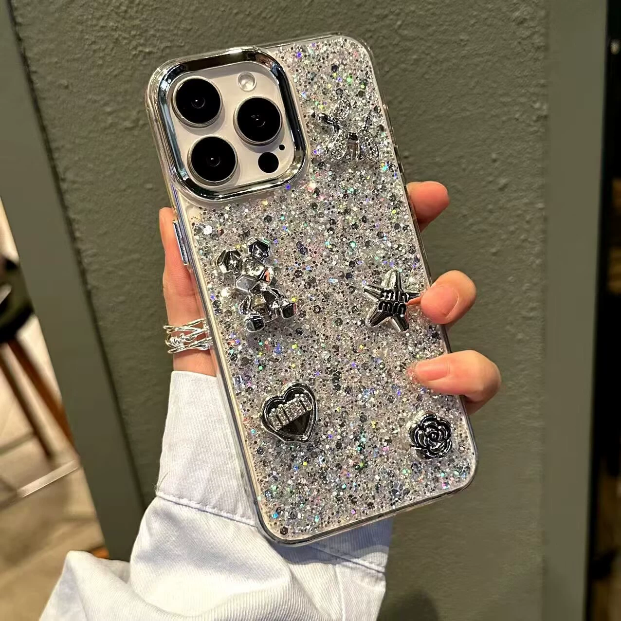 Клей-глянец пудра подходит для чехла OPPORENO14 мобильного телефона VIVOX200 трехмерный медвежонок любовь Y300PRO мягкий A5