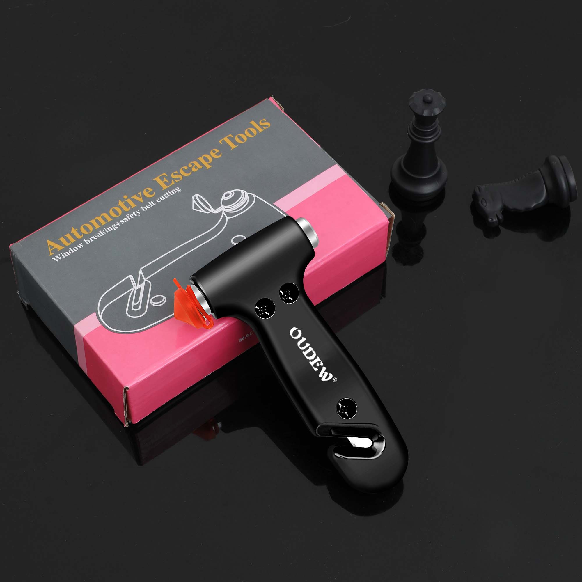 Qəza çəkici, Qìchē Hammer Escape - new-color-box-tungsten-steel-tip-matte-black