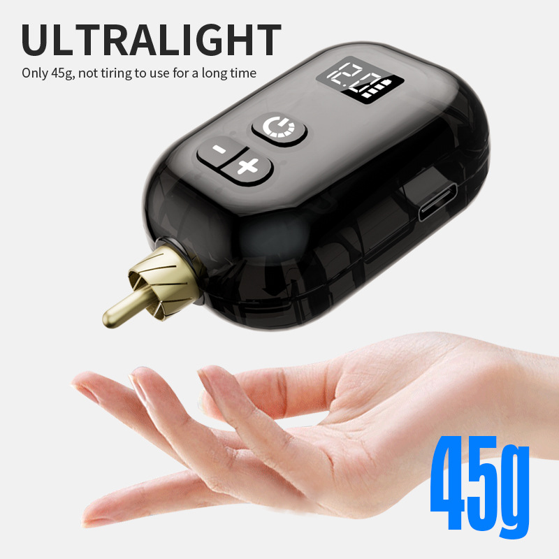 Crystal Wireless Power Supply Motor Machine Tattoo Power Supply Charging Mini Voltage Stabilizer Rca Tattoo Pen Power Supply Cross-Border Hot Sale