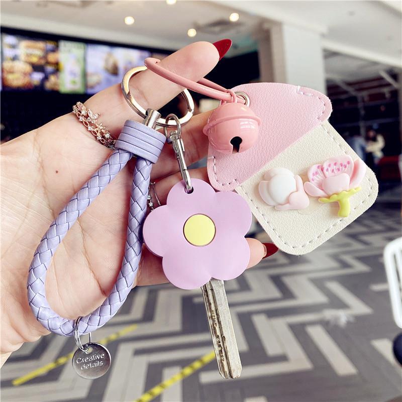 Cubierta de la llave nuevo corazón de niña explosiva Llavero Coche eléctrico PU Cubierta de la tarjeta de control de acceso para el hogar Sensor de gota de agua Amazon