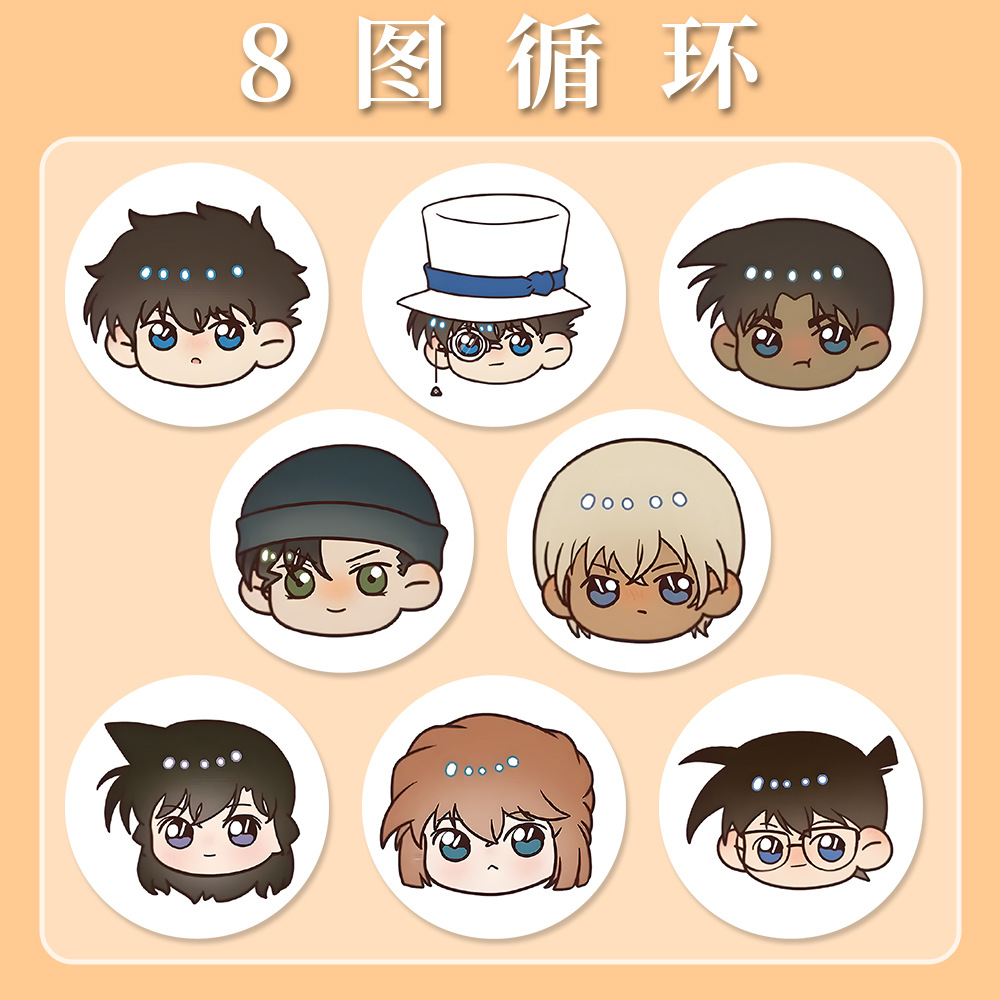 Cartoon animado pegatinas rodantes pegatinas seguras para niños no tóxicas materiales de contabilidad de mano decoración de caja de teléfono celular sellado cinta adhesiva