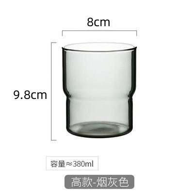 Vaso de vidrio de borosilicato coloreado apto para café o jugo