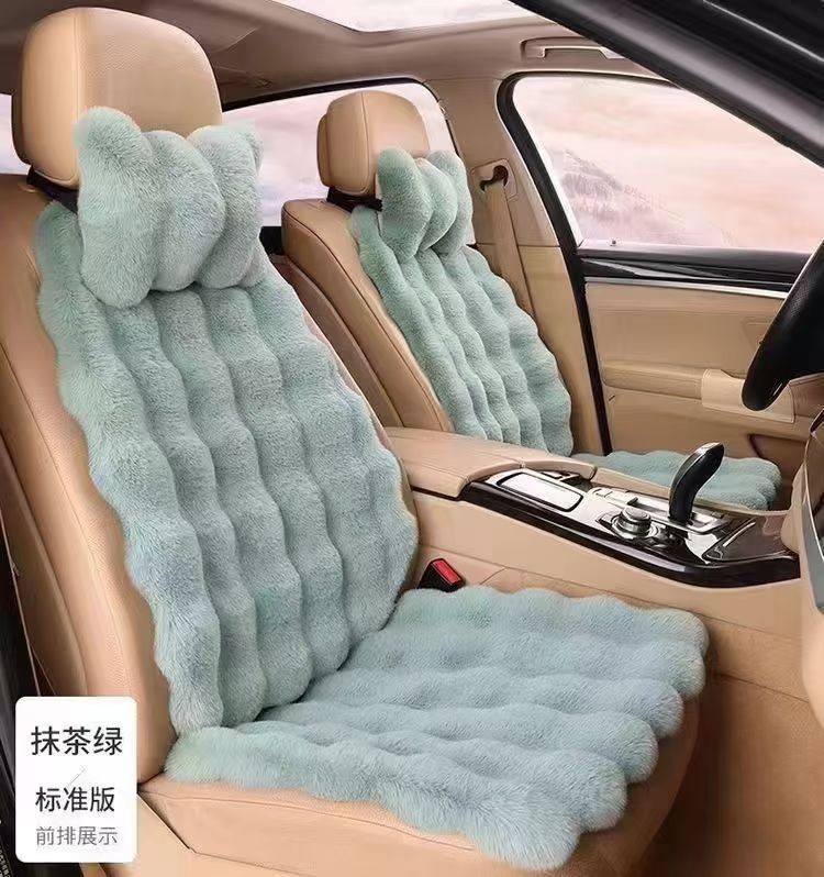 Bubble Cotton Car Seat Cushion, Winter Plush Warm Waist-Cushioning Car Mat, Universal Non-Slip Seat Cushion for All Cars, Bubble Cotton