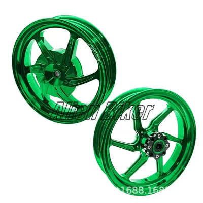 front and rear electric motorcycle – Motorcycle wheel hub - green