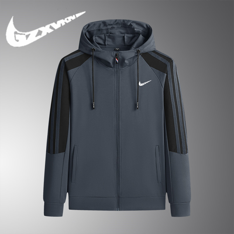 Men's Jacket 2025 Autumn New Casual Sports Jacket Trendy Brand Large Size Loose Cardigan Sweatshirt Men's Clothing Wholesale