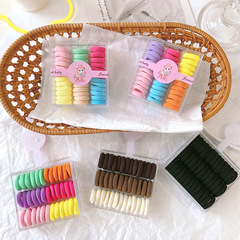 Korean children's candy color towel loop box set for girls and babies, non-damaging high elasticity hair tie, 36 pieces set