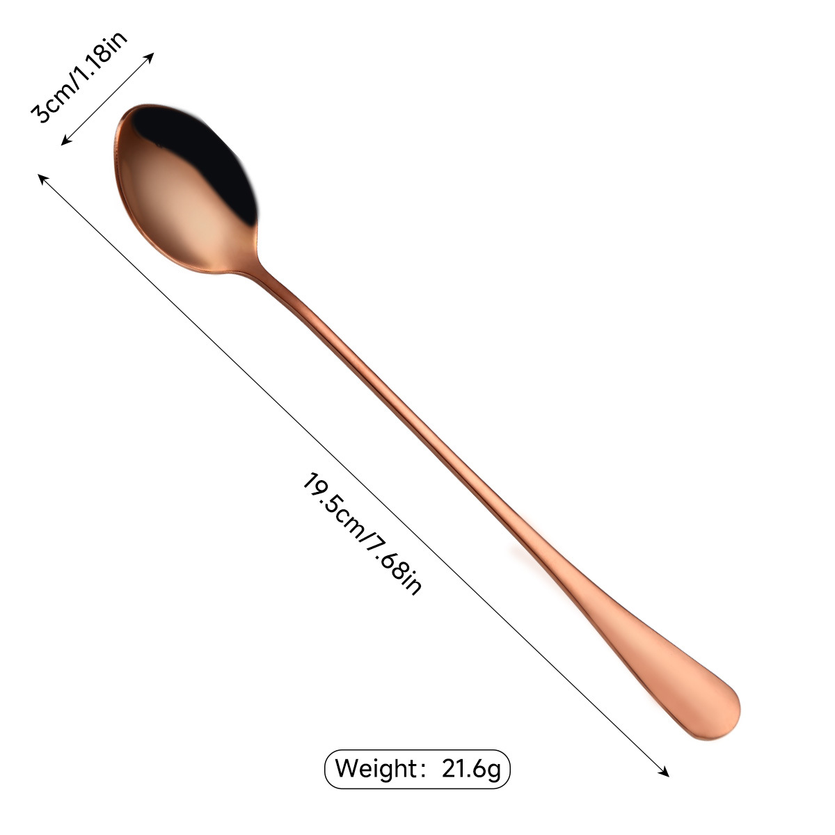 Langskaftet ske i rustfrit stål til kaffe og cocktails_voghion.com