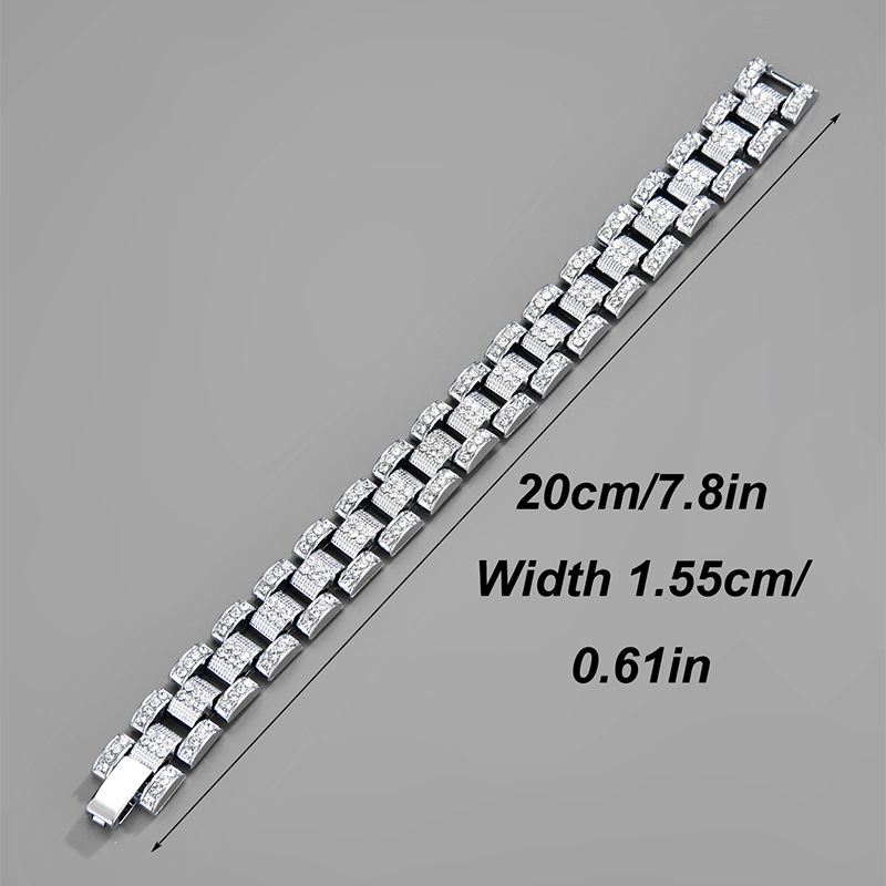 Bracciale cubano uomo in lega stile hip hop gioielli alla moda_voghion.com